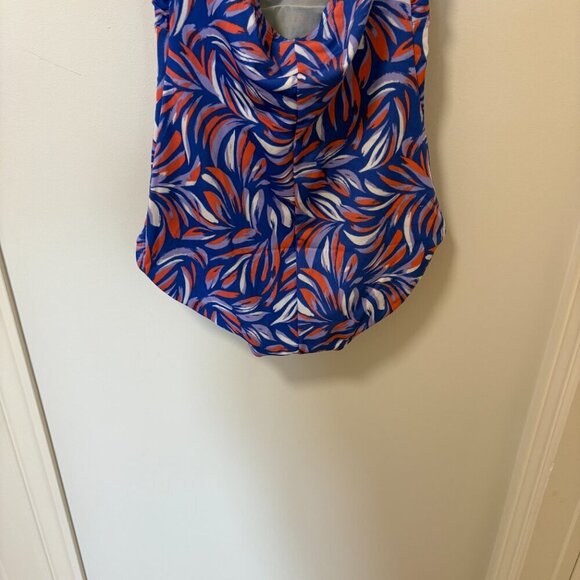 SPEEDO Women's Printed Halter One Piece Swimsuit Size 8 Blue Red Endurance NWT - Picture 8 of 12